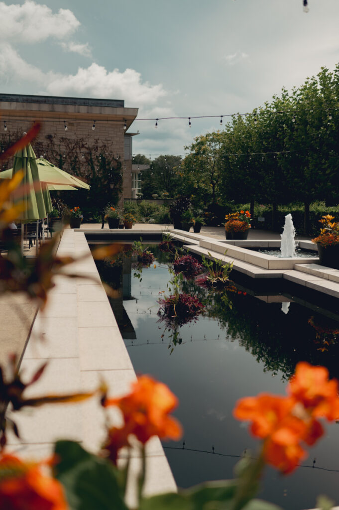 Patio at cleveland botanical gardens